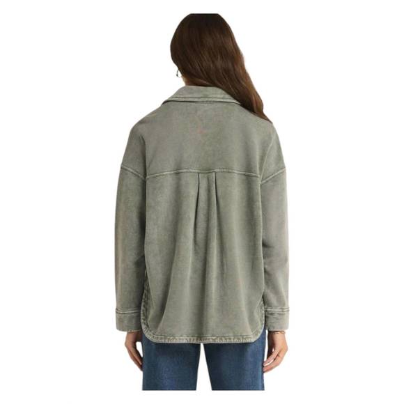 COPY - NEW Z SUPPLY all day knit jacket in palm green - Picture 2 of 3